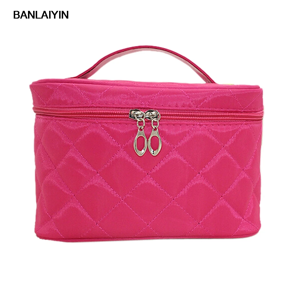 AUAU Fashion Lady Multi Functional Cosmetic Storage Bag Women Makeup Bag Insert With Pockets Toiletry Pouch Organizer Bag Size L