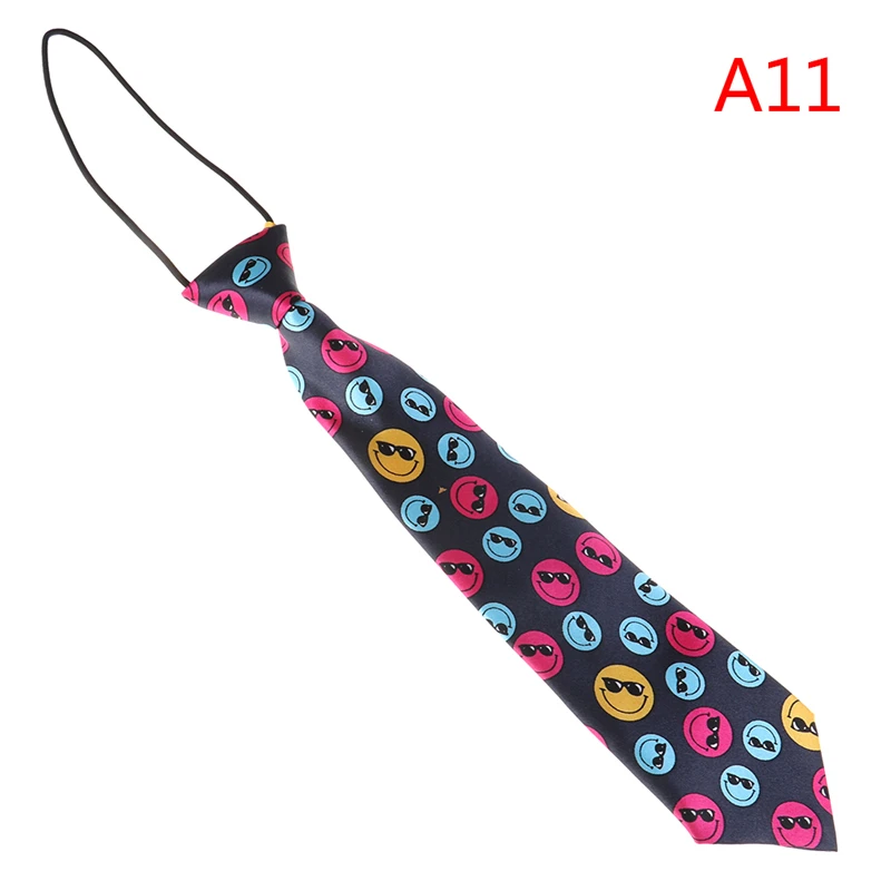 Горячая Распродажа, детский цветной галстук с принтом, модный эластичный галстук для мальчиков и девочек, милый детский галстук для свадебной вечеринки, костюм - Цвет: A11