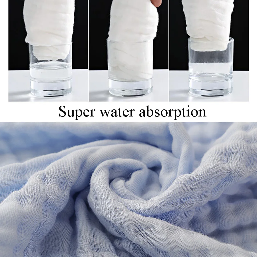 Baby Stuff Towel Cotton 6 Layers 105x105CM Newborn Swaddle Wrap Muslin Baby Wipes Kids Blankets Infant Bath Shower Beach Towel