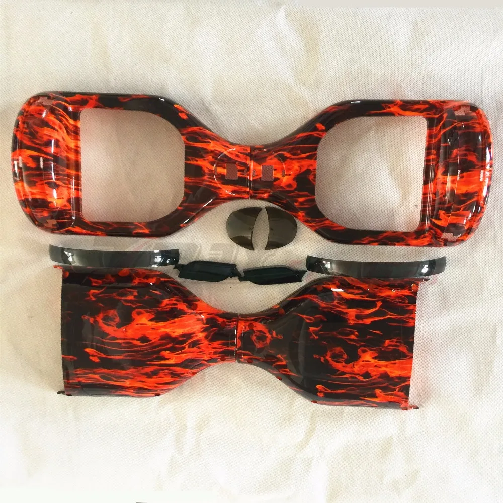 

Electric Scooter Plastic Cover Hoverboard Outer Shell Electric Standing Scooter Case Flame Color for 6.5inch Smart Scooter