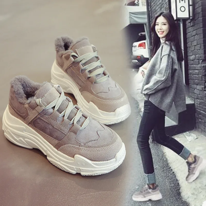 

Sneakers Korean Ulzzang2018 Spring New Pattern Circle Head Chalaza Flange Increase Down Original Old Casual Shoes Woman--ALEX