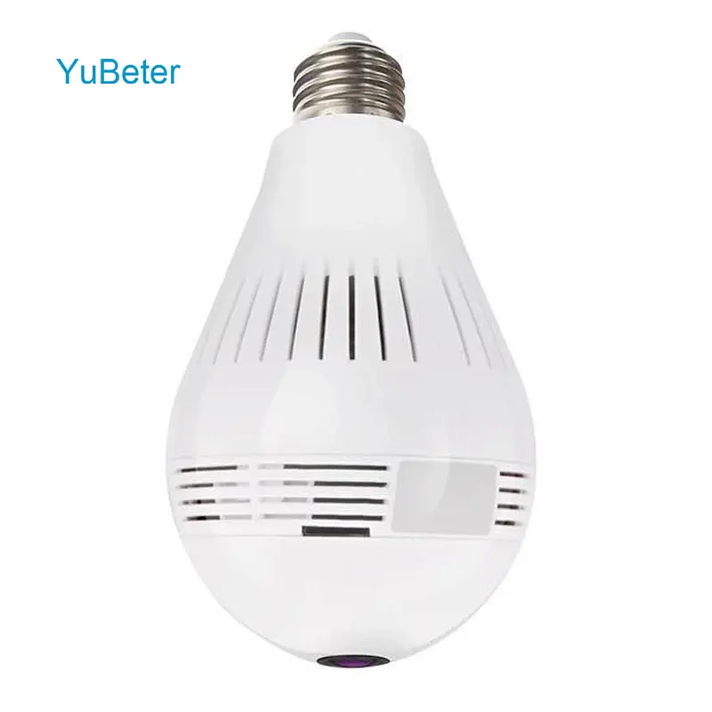 

YuBeter 360 Degree Security wifi Camera Lamp Panoramic Bulb IP CCTV Video Surveillance 960p Fisheye Night Vision Two Way Audio