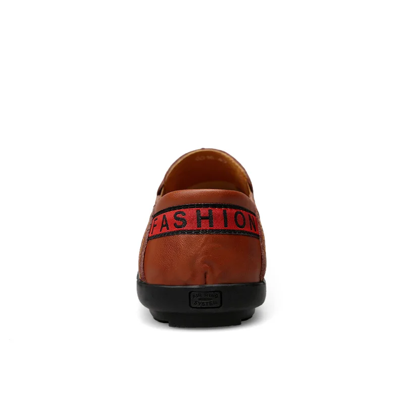 En Cuir Des Plat red dark black Ozersk Mâle Hommes Respirant Casual Véritable Mocassins yellow Brown Appartements Khaki De Blue Chaussures Brown Conduite qxwtIw8