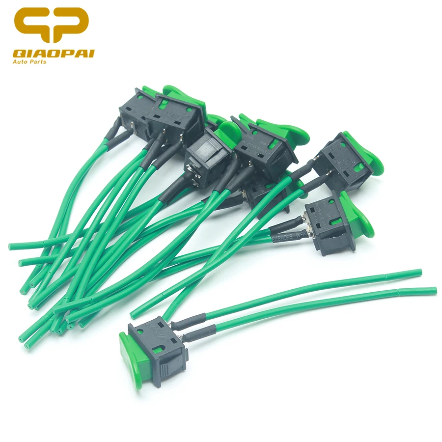 

High Quality 10PCS Universal Motorcycle Button Horn Switch Truck Moto Rocker Switch Copper Wire Refit Electronics Horn Button