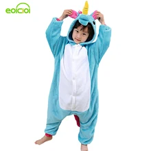 EOICIOI Pajamas for boys children’s christmas pajamas Blue Pink Unicorn Baby girls sleepwear warm pyjamas kids Pegasus onesie