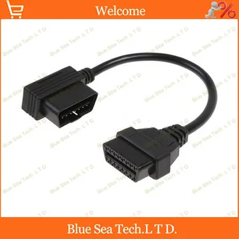 

1 pcs 16 Pin OBD2 male to female ELM327 L type extension cord/cable for ECU OBD2 test,30cm OBD short cable