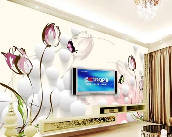 

Wall Decoration Wallpaper murals flowers tulip TV backdrop mural wallpaper Wall Decoration Non woven roll Fresco