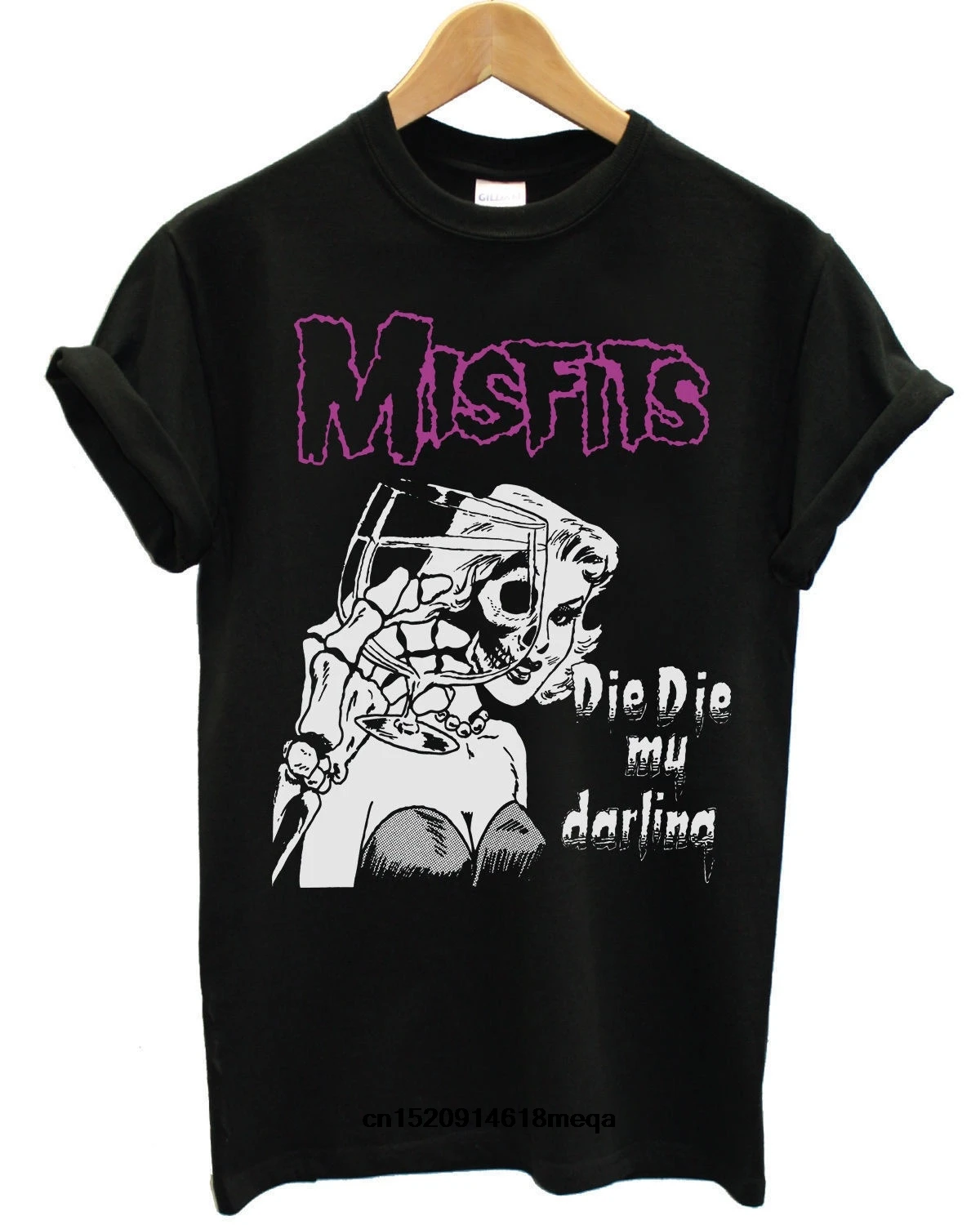 Возьмите Забавные футболки MISFITS DIE MY DARLING Для мужчин хлопковая футболка | Мужская