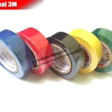 12 рулонов 18 мм* 10 метров 1500# огнеупорная 3 м виниловая электрическая изоляционная лента для кабельной проволоки мотора, без свинца