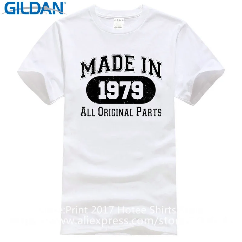 Custom T Shirts Online  Premium O-Neck Screening Made 1979 All Original Birthday   Short Sleeve Mens Tee Shirts