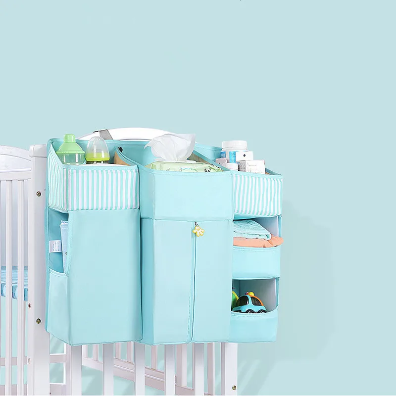 Baby Crib Children's Bed Hanging Bag Portable Waterproof Diapers Bedside Organizer Bed Bumper Cradle bag Bedding Accessories