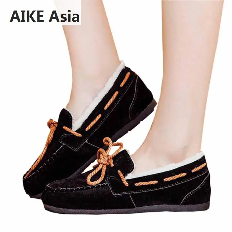 

2018 New Women Winter Shoes Solid Color Snow Boots Cotton Inside Antiskid Bottom Keep Warm Waterproof Ski Boots size 35-40