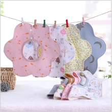 Двухсторонний хлопковый водонепроницаемый нагрудник для новорожденных, трехслойное плотное слюнявчик, 360 градусов, детский нагрудник 28x28 см