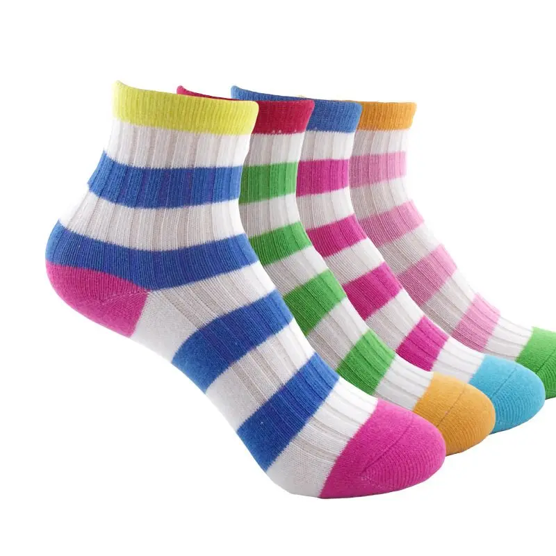 5 пар/лот весна и Autumn100% цветной хлопок, нижние юбки цвета радуги детские носочки От 1 до 12 лет носки для девочек