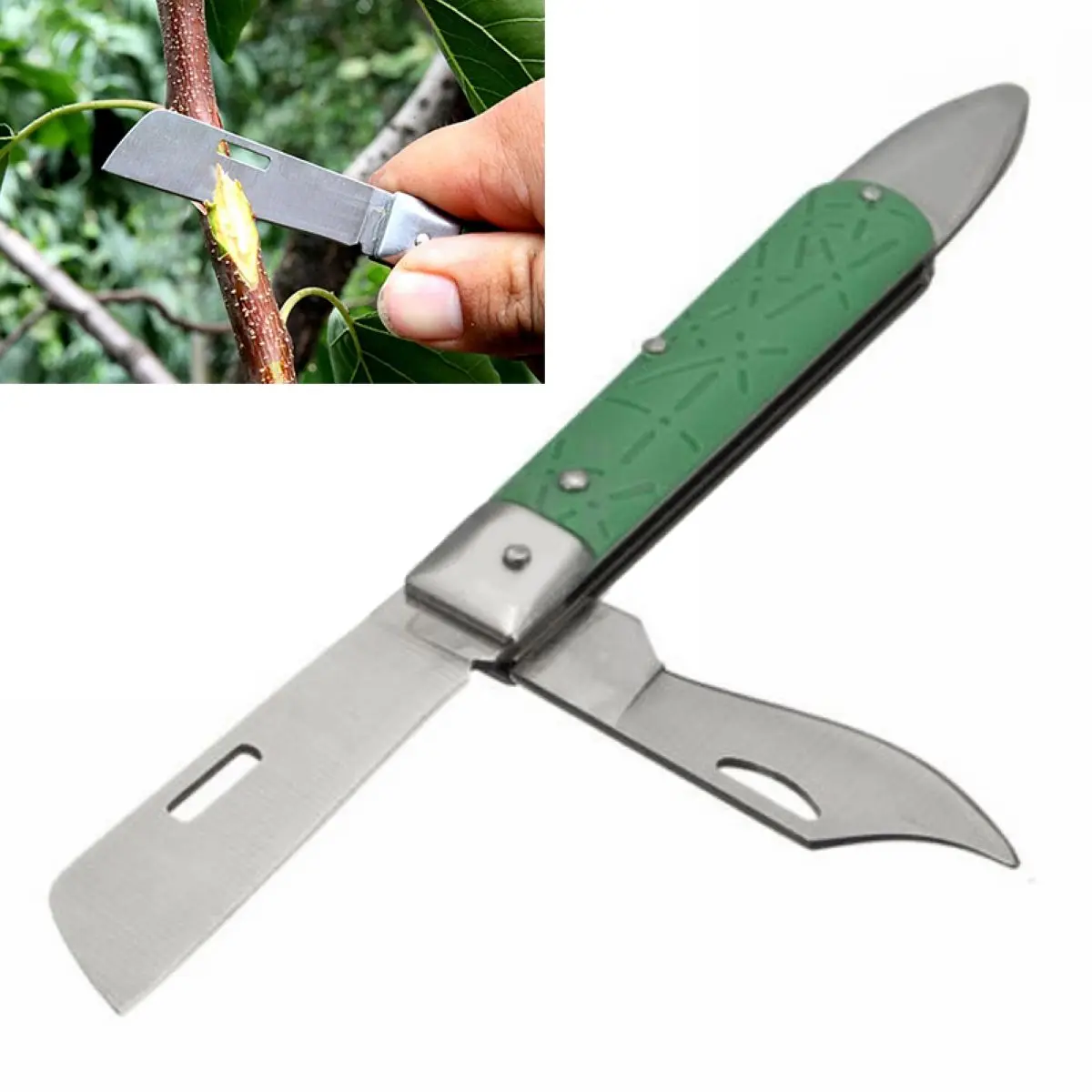 18.5cm Foldable Budding Grafting Tree Seedling Blade Garden Plant Bark Cutting Tool New