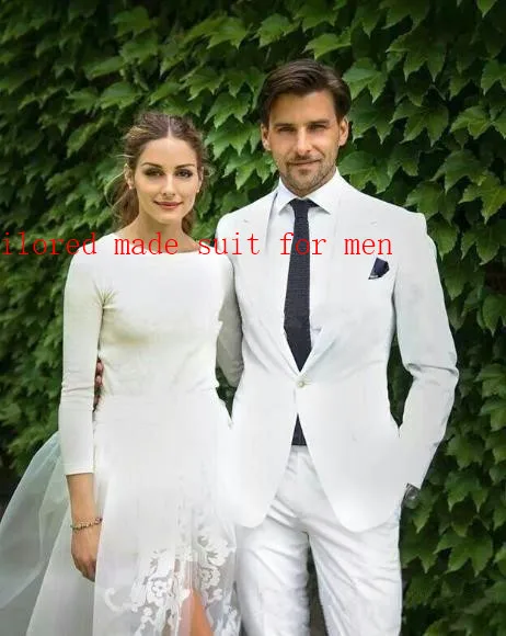 

Customize made Morning Style white Groom Tuxedos Notch Lapel Groomsmen dresses Best Man Mens Wedding Men Suits(jacket+Pants+tie)