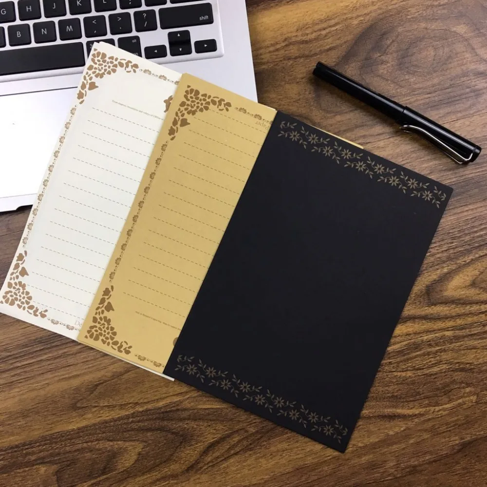 

8 Sheets Vintage Retro Design Writing Stationery Paper Pad Note Letter Set