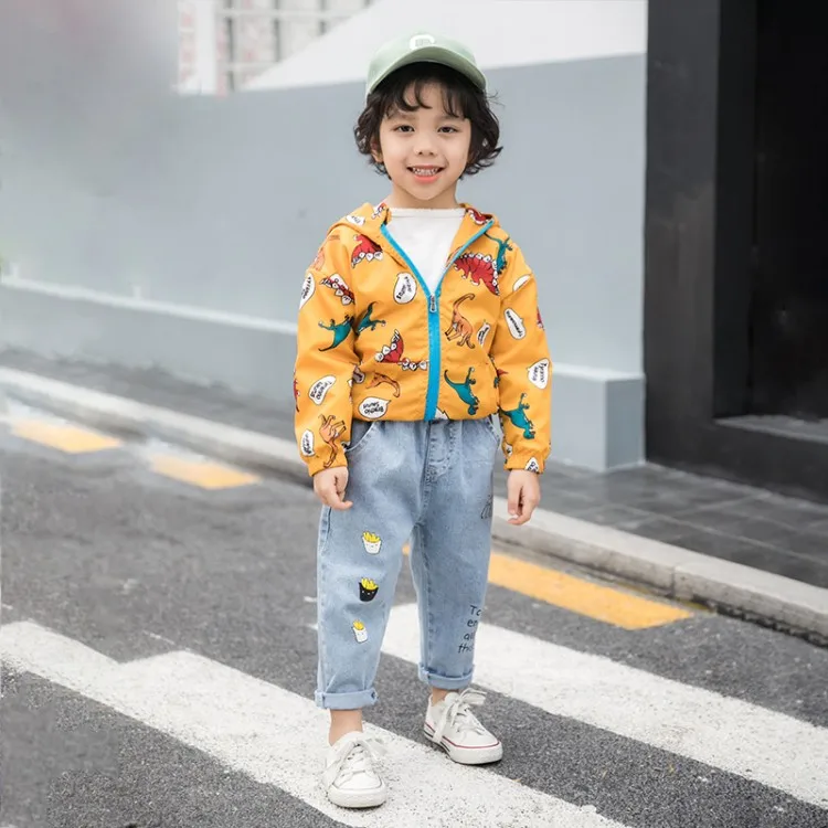 CROAL CHERIE Spring Outerwear Coats Boys Kids Girls Jacket Cute Dinosaur Children Clothing Casual Baby Spring Jacket  (8)