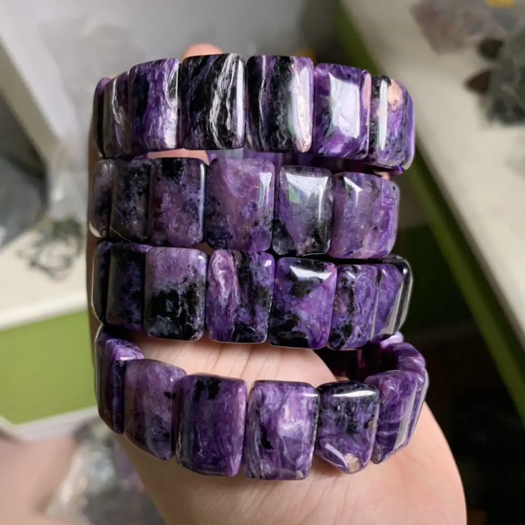 

Charoite камень бусы браслет с природными камнями DIY ювелирные изделия браслет для женщин в подарок!