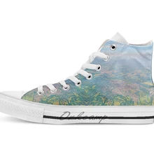 Англия сверху новизна дизайна Повседневная дышащая обувь с высоким берцем на шнуровке; Холщовая обувь кеды