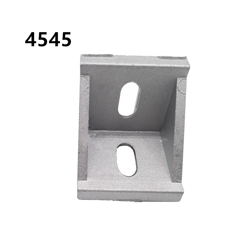 10pcs 4545 Corner fitting angle aluminum 45x45 L connector bracket fastener for Industrial Aluminum profile accessory | Обустройство