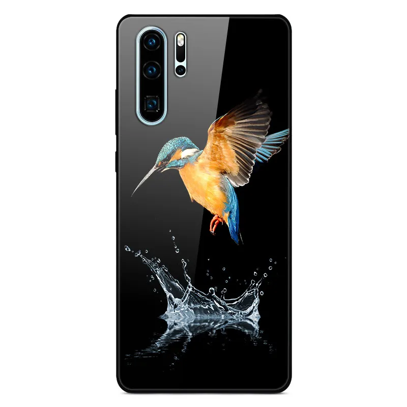 Чехол для huawei P30 Pro, Жесткий Чехол из закаленного стекла, силиконовая мягкая рамка, разноцветный чехол для телефона huawei P30Pro P 30 P30, чехол - Цвет: 6