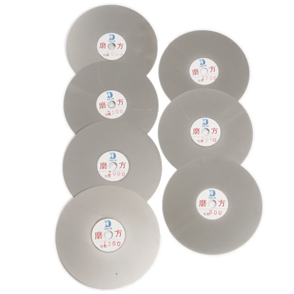 

Best Quality 7Pcs/Set 150mm 6'' Diamond Abrasive Disc Grit 800 1000 1200 1500 2000 2500 3000 for Wet & Dry Grinding Wheel Hot