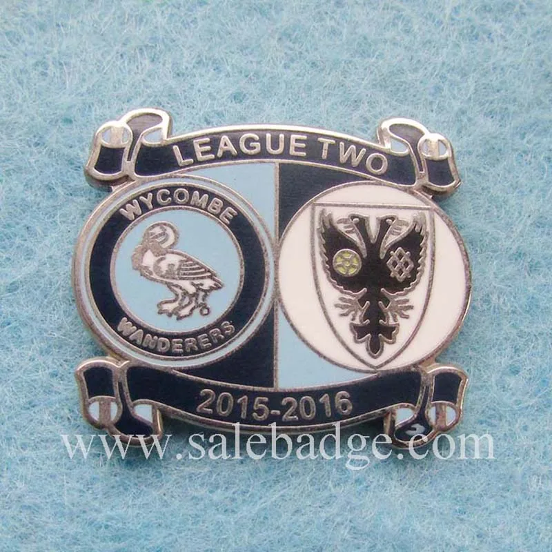 Custom Football Europe League Club Enamel Pinsin Badges from Home & Garden on