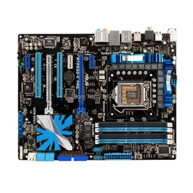 Для Asus P7P55D-E Pro настольная материнская плата P55 Socket LGA 1156 i3 i5 i7 DDR3 16G ATX оригинальная б/у материнская плата