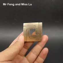 Коллекционная Чистая латунная металлическая головоломка литейная медь модельное решение Brian Teaser гаджет для ума Развивающая игра игрушки