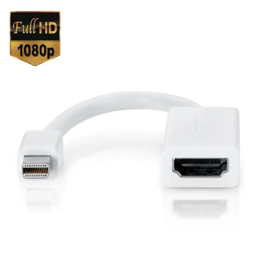 

High Quality Thunder Bolt Mini DisplayPort DP to HDMI Adapter Cable White For Macbook Pro Air iMac
