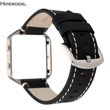Hiperdeal Замена твердых Цвет кожа 5 цветов браслет ремешок и металла Рамки для fitbit Blaze Смарт-часы se21b
