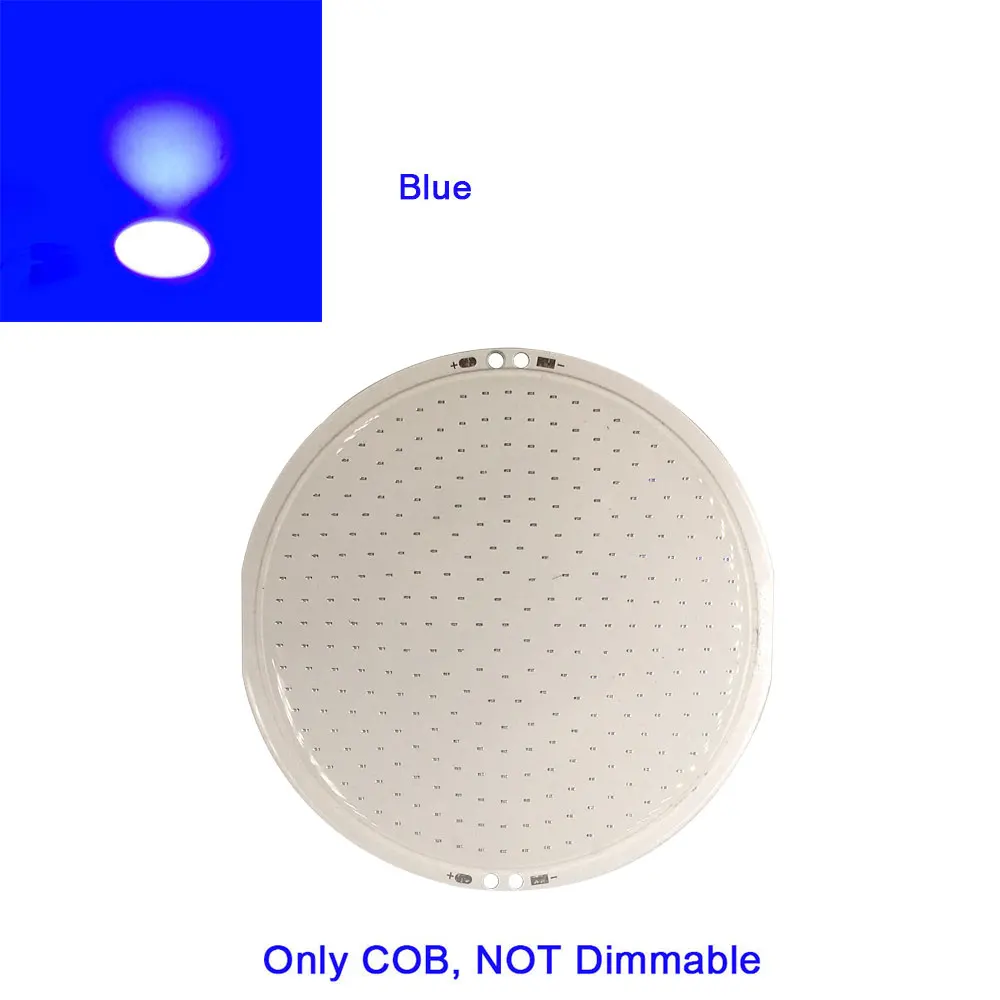 108 мм круглый Панель светодиодный светильник, работающего на постоянном токе 12 В в COB светильник 50 Вт 6000LM с пультом дистанционного управления диммер 5.9in Диаметр Светодиодный лампа для декора светильник Инж - Испускаемый цвет: Blue COB Only