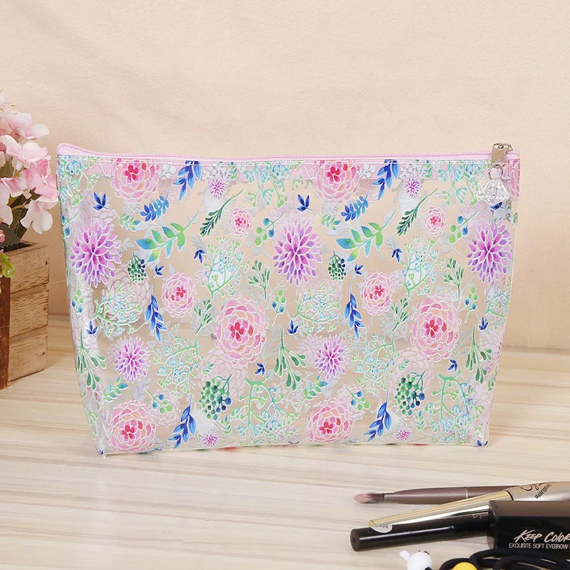 

PVC Cosmetic Bag Transparent Waterproof Wash Cosmetic Bag Storage Finishing Package