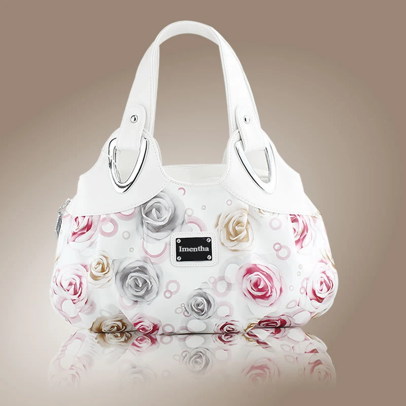 Американский очарование! модная женская обувь с цветочным принтом, сумки с высокой ручкой, сумки-шопперы для женщин кошельки и кожаные женские сумочки сумки - Цвет: 16