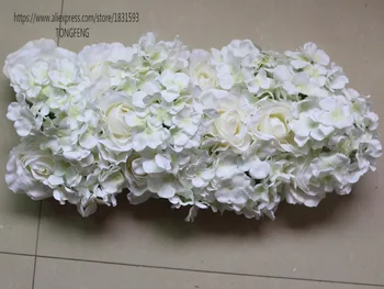 

Ivory 10pcs/lot artificial silk rose hydrangea decorative flower wall flower runner wedding flower stage decoration TONGFENG