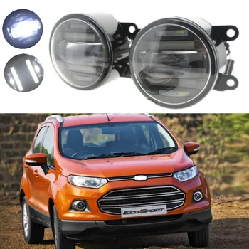 

For Ford EcoSport 2012 2013 2014 2015 2016 2in1 18W LED Fog Lights White Cut-Line Lens DRL Daytime Running Lights Car-Styling