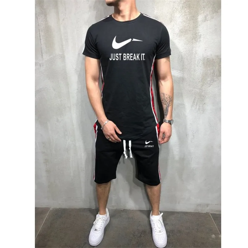 

Quality Brand Sets New Summer Men T Shirts+pants Sets Summer Hot Sale Cotton Comfortable Short Sleeve Tshirt men Casual Set Pant