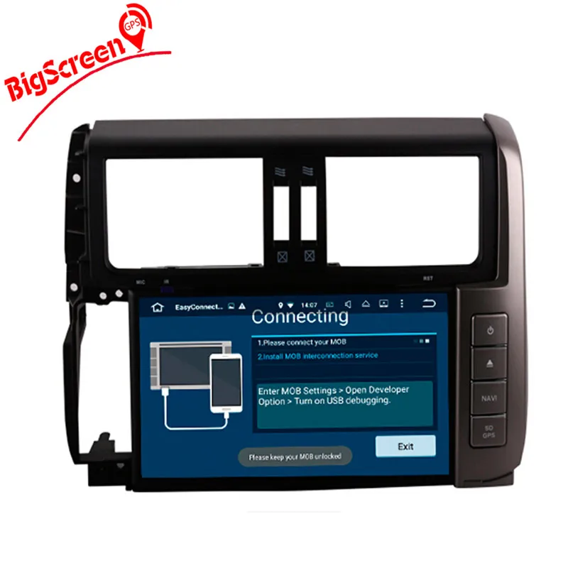 Clearance Android 7.1 System Car CD DVD GPS Navigation For Toyota Land Cruiser Prado 150 2010 2011 2012 2013 Autoradio Multimedia Stereo 5