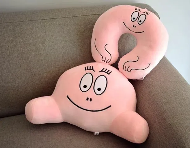 Редкая большая подушка для талии Barbapapa u-образная Подушка Мягкая набивная аниме плюшевая игрушка в подарок