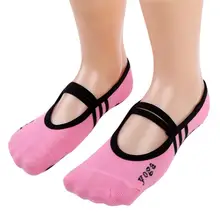 Для женщин Йога носки для фитнеса Нескользящие Пилатес массаж детские колготки тренажерный зал Женские Вентиляции Пилатес Балетные носки танцевальные носки
