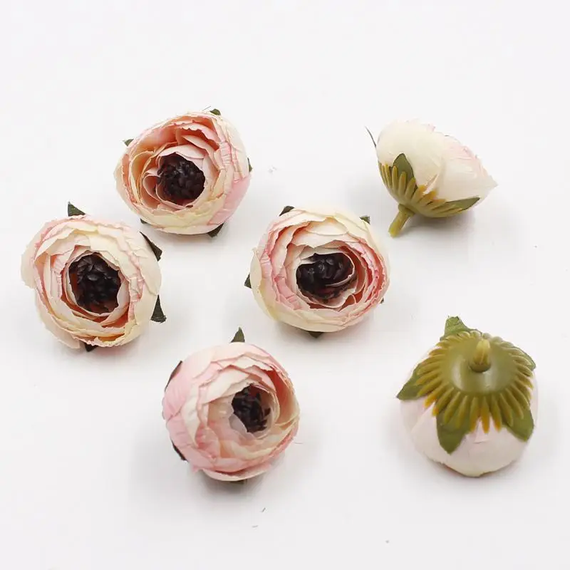 5 шт.(4 см) искусственный цветок пион свадебные декорации цветок DIY декоративный венок гирлянда - Цвет: 11