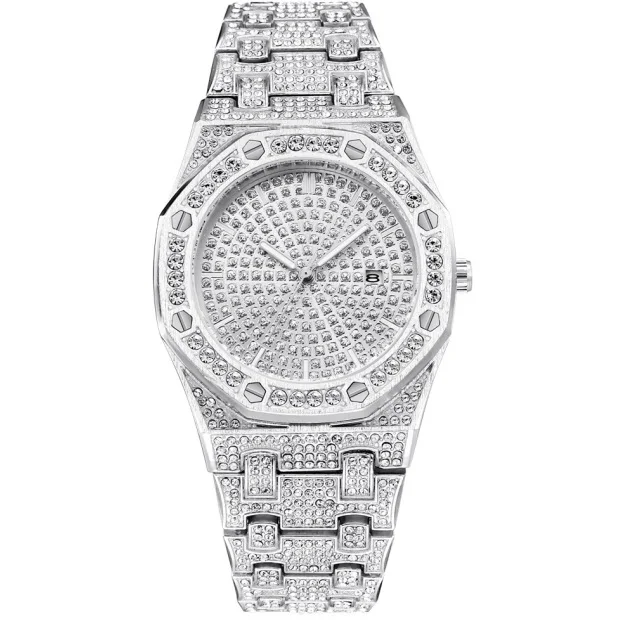 Armbanduhr Uhr Männer Herren Edelstahl Us16 In bling Luxus 40Off Out 99 Diamant Iced Relogio Masculino Für Quarz Kleid Uhren Mann Silber qpGSMUzV