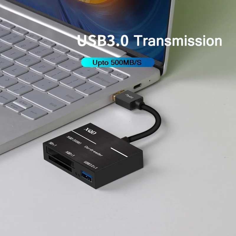 

USB 3.0 3in1 XQD Card Reader Sim Phone Card Id Cac Dnie Chip Smart Card Multi-Function Id Card Reader