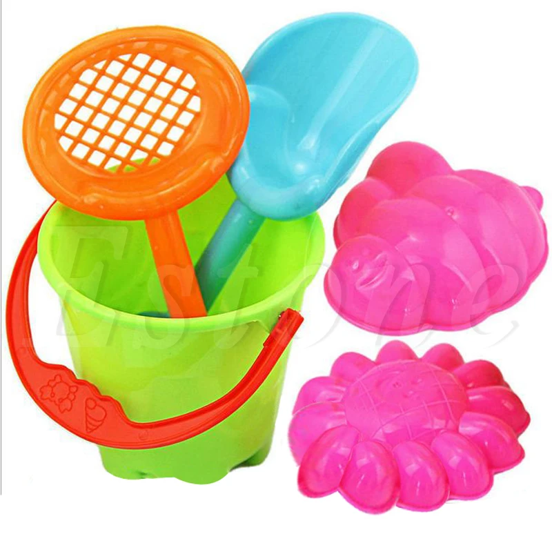 

Tiny Beach Sand Toys Tools Bucket Set For Toddler Kids Children