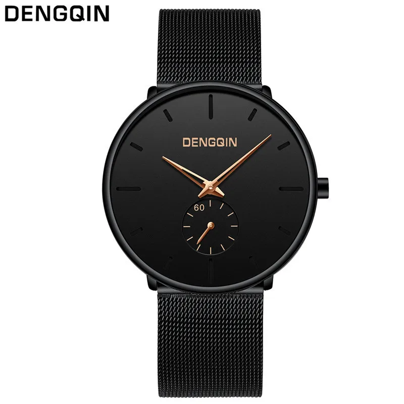 

Dengqin Luxury Women Men Stainless Steel Watch Analog Quartz Bracelet Wrist Watches Relogio Masculino Fashion male clock Luxury