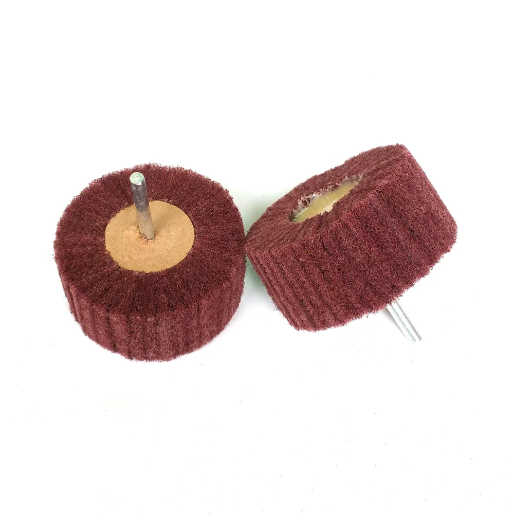 2 pieces 80*40*6mm Mounted Non woven Flap Mop Polishing Wheel Dremel