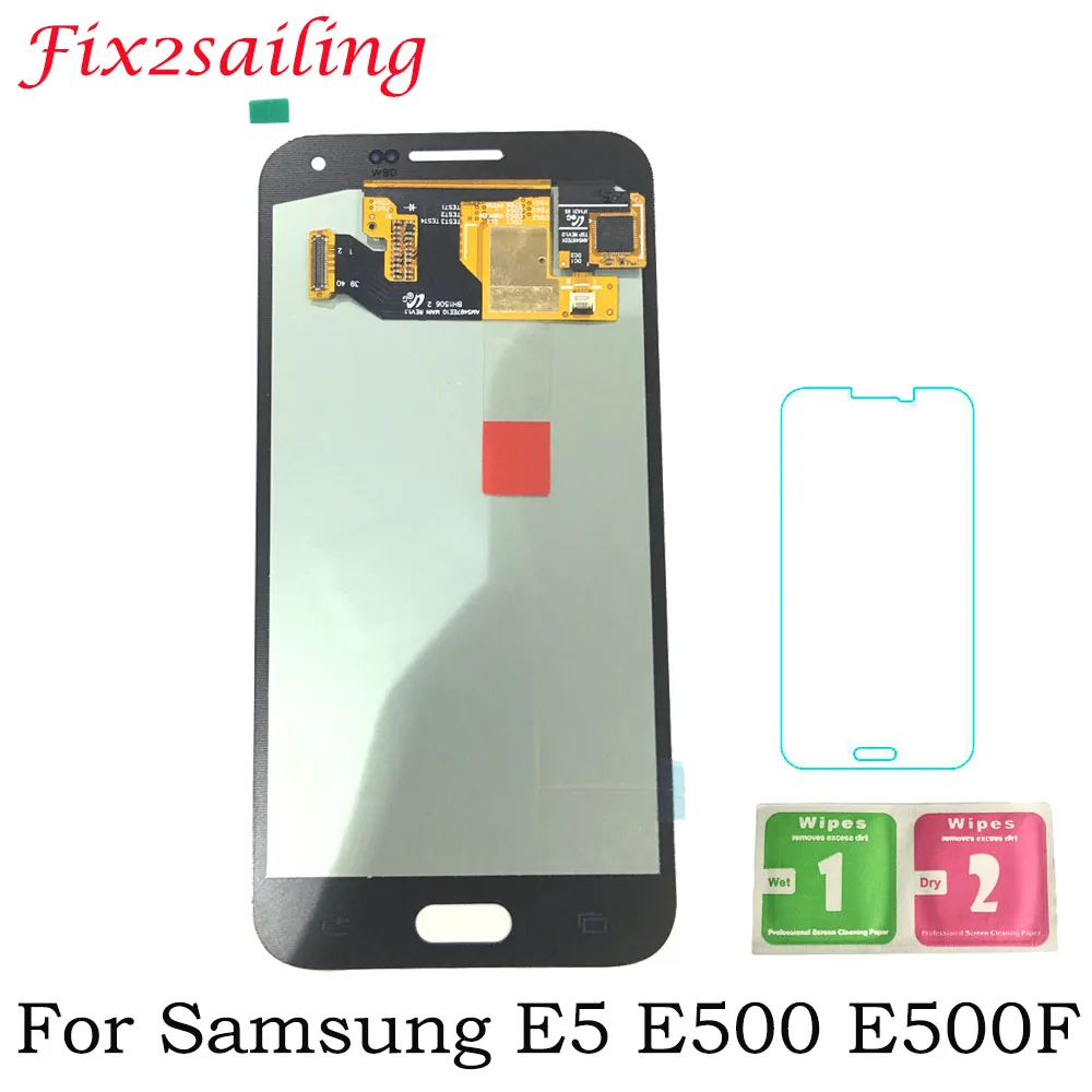 

Super AMOLED Display For Samsung Galaxy E5 E500 E500F E500H E500M LCD Display + Touch Screen Digitizer Assembly Top Quality LCD