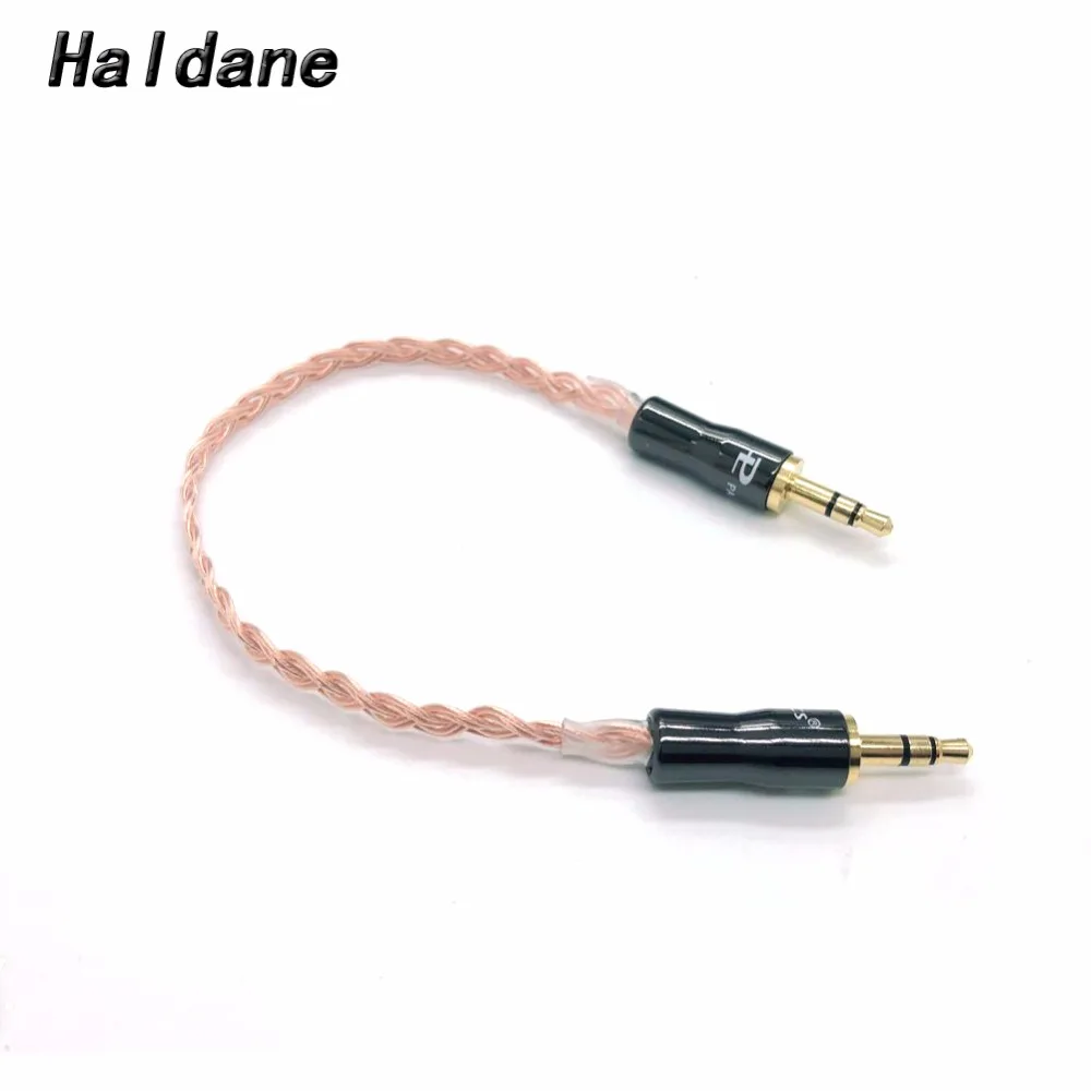 

Free shipping Haldane 15cm Single Crystal Copper 3.5mm to 3.5mm Cable Audio Hifi Audio cable car AUX wire jump cable