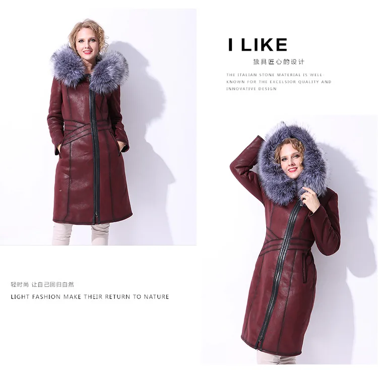 Women Winter Jacket Leather Jacket Winter Coat Women Parka Plus Size 7XL Long Leather Coat Fur Collar Zipper Hooded Coats 2018 AS02 (9)